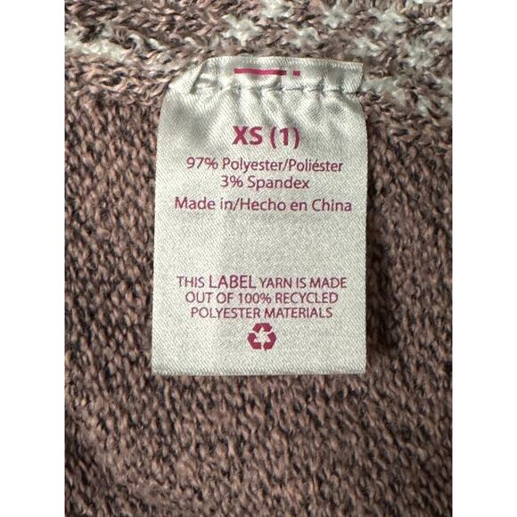 No Boundaries Pink & White Heart Sweater – XS – NWT – Recycled Polyester - SOFT - Picture 7 of 7
